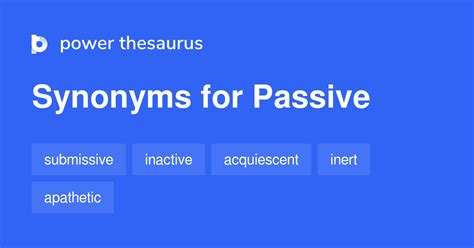 passive synonyms in english